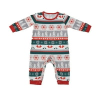 Vrijeme i trupe, božićne pidžame za porodičnu opremu, sin kćeri setovi, meki, crveni, moderan božićni