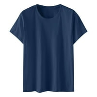 Rutainlusire Womens Tops Clearence Ženska modna košulja Slično okruglo vrata Majica s kratkim rukavima