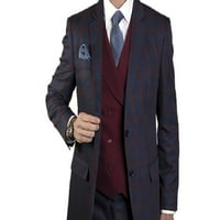 Izjava Vino plaćeno odijelo, ravne prednje hlače, dugme Super 150-ih, talijanska vunena tkanina Alberto