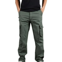 Znojeće hlače za muškarce čišćenje muških plus veličine čistog pamučne multi-džepne staklene pantalone