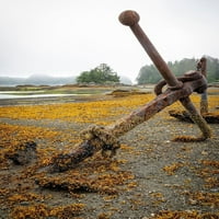 Aljaska-sitka stara sidra na ocean niskoj plima Jaynes Gallery
