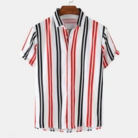 Havajske majice za muškarce kratki rukav redoviti moći muške majice Stripe ljeto niz majice na plaži