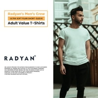 Radyan's Muška posada ultra meke obične majice za odrasle s kratkim rukavima, od 2