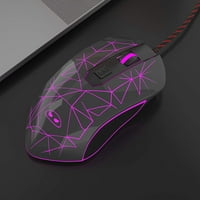 G Žičani igrački miš, ergonomski USB optički miš sa bojama za disanje LED pozadinskim osvetljenjem,