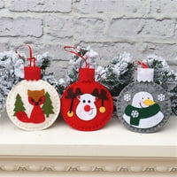 Deyuer Okrugli jelen Snowman Santa Claus Felt Helpking Ornament Xmas Party Home Decorate