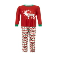 Canrulo Family Božićne PJS Podudaranje jelena Božićne jamstva za odrasle i djecu Holiday Xmas Sleep