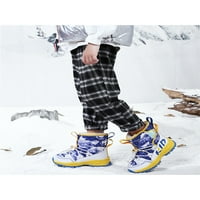 Glookwis Unise Kids Mid CALF Plišani postrojeni snježni čizme Kuka i petlje Zimske cipele Dječaci Prozračiva