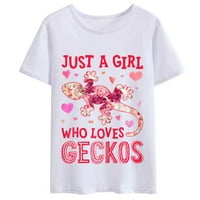 Ženska majica Crested Gecko majica Samo djevojka koja voli cvjetnu majicu za cvijeće Cvjetne majice