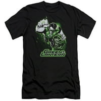 JLA - Green Lantern Green & Siva - Premium Slim Fit Majica kratkih rukava - XX-velika