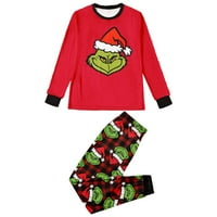 Grinch Family Božićni podudaranje pidžama setovi Xmas PJS Mathching Set, klasična Xmas odjeća za muškarce za žene