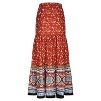 Aurouralne ženske ležerne suknje Ženska slojevljena slojevina Sheer Stripe Ispis Extender Polovite suknje Plus size