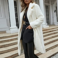 Giligiliso ženska jakna od poliestera odijela ženska topla Furry kaput zimska solidna isključivanje