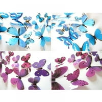 Zidni naljepnici leptira - 3D leptiri zidne naljepnice Odvojive mural Decor zidne naljepnice naljepnice