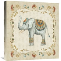 Global Galerija 'Elephant Walk III' by Daphne BrissonNet se protezala platna zidna umjetnost