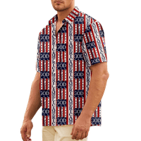 4. jula muška havajska majica USA Nacionalna majica za zastavu TEE grafička majica ovratnik 3D Ispis