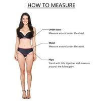Plus size za ženske kostim Žene čvrste pushp podstavljene plus veličine Bikini set kupaći kostimi kupaći