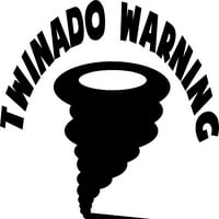 Twin Ado Upozorenje Tornado Funny Twins Obiteljski haotični zidni naljepnice za zidove Ogulje i stick