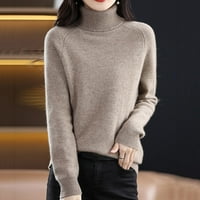 Dukseri za žene jesen Novi turtleneck džemper labav veliku veličinu debela pletena džemper donja košulja