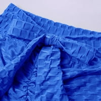 Široke pantalone za noge Dressy 4. jula plus veličine hlače za žene Izlazeći dame Ljeto saće tkanine