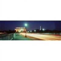 Panoramske slike PPI53695L Night Lincoln Memorijalni okrug Columbia USA Poster Print od panoramskih