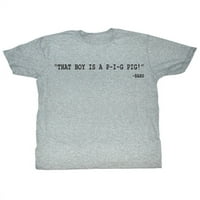 Životinjska kuća Movie Little Piggie ostao je kućna majica za odrasle Muške majice Tee