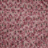 Onuone poliester Lycra Dark Rose Brown tkanina Cvjetna i tekstura Haljina Materijal Tkanina za ispis od dvorišta široko