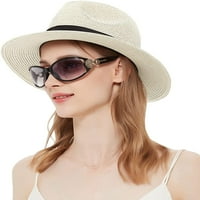 Cocopeants sunčani šešir za žene, ženska slamna ljetna plaža sunčanica Panama UV zaštita od sunca