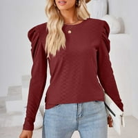 Ženska udobna ušteda bluza pulover svijetlo u boji lagana casual labava y2k odjeća modna dugi rukava