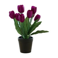 Deyuer simulacijske biljke bez blještava ne-freed realistic Dekorate Fau svileni cvijet devet glava