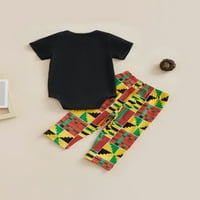 Coduop Afrika Style Baby Boys Outfit set kratkih rukava za rukav i dugačka pantna odjeća za dijete