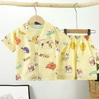 Tosmy Toddler Dječak Dječak Djevojka s kratkim rukavima odjeća za djecu Dječja pidžama crtani dinosaur banana Sleep banenje Torbe Shorts Outfits Odjeća za bebe