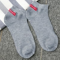 Čarape za žene 1paratske pamučne papuče sa pamučnim čarapama kratke čarape za gležnjeve sive + jedna veličina