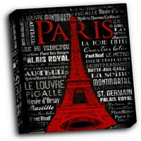 Pariz tipa Crvena galerija omotana rastegnuta platna
