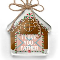Ornament tiskan jednostran volim te, dan otac oca Božić Božić Božić Neonblond