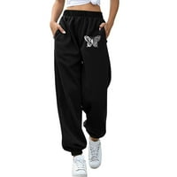 Guzičke gamaše za žene joga hlače vježbanje teretane modne casual elastične struine labave džepove Hlače