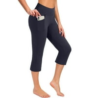 Joga hlače sa džepovima za žene visoki struk vježbaju casual joga kapris pantalone