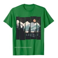 Jhpkjgo Wild Sunset Forest Landscape New Design Men majica Mountain Bear Premium pamučna majica za muškarce