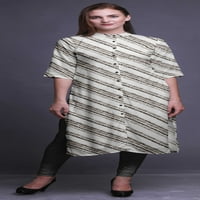 Bimba ravna tunika vrhova žena tiskana duga kurti casual haljina x-velika