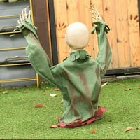 Halloween Sound Control Swing Ghost Dekoracija užarenog skeleta Ghost Head Halloween rekviziti za ukletsku