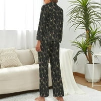 Smiješne apstraktne žirafe Ženske pidžame Set gumb dolje Spavaće odjeće PJ set Loungewear Noćno odijelo