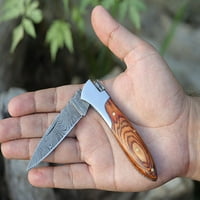 Ručno rađeni džepni nož smeđa drva sklopivi nož za valentinovo rođendan poklon Groomsman Godišnjica