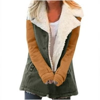 Moderna jakna za žene Ležerne modne labave plus fleece sa džepom drži topla jaknu