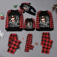 Daznico Family Božićni PJS Podudarni setovi Porodični pidžami Postavi božićne kućne mage na duge rukave