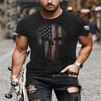 Ljetni muškarci Majica Bodybuilding Majica American Neevidence Dan majica Retro USA Zastava zastava