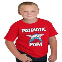 Američki patriotski Papa Smurf Boys Kids T majica Tees Ters The Teen Brisco Brends S