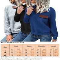 Niveer dame dukserište za štand zastoj džemper vrhovi od pulover u boji u boji, majica s dugim rukavima