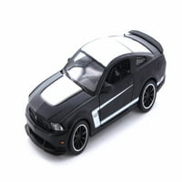 Diecast Car W Extal Case - Ford Mustang Boss Hard Top, crni s bijelim - prikazi - Scale Diecast Model igračka automobila