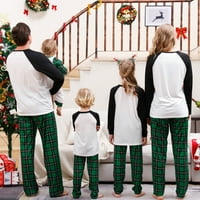 MubIneo božićne porodice i psi Pajamas koji odgovaraju set, majica s dugim rukavima sa plaženim hlačama