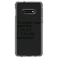 Razlikuje jasan hibridni slučaj otporan na udarce za Samsung Galaxy S10E - TPU branik akrilni zaštitni ekran za hladnjak u kalemiku - ja sam 6'6 i igram košarku