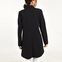 Rhinestone Hoodie Casual Blazker jakne za žene dugih rukava labavi kaputi lagani labavi dvostruki dvostruki